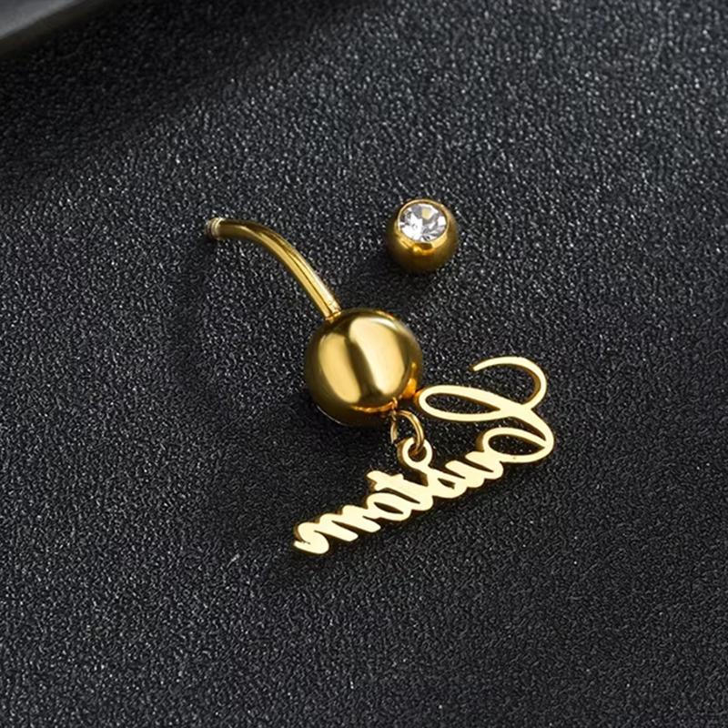 Letdiffery Custom Name Belly B - Initial Ring Custom reseña y precio