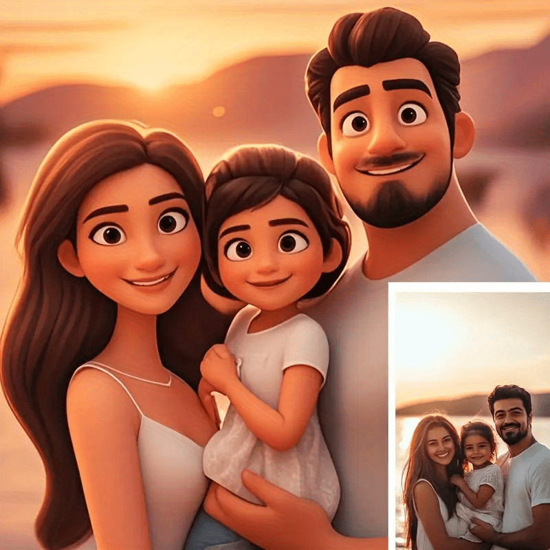 Customizable Cartoon Portrait  - Pet Portrait Custom reseña y precio