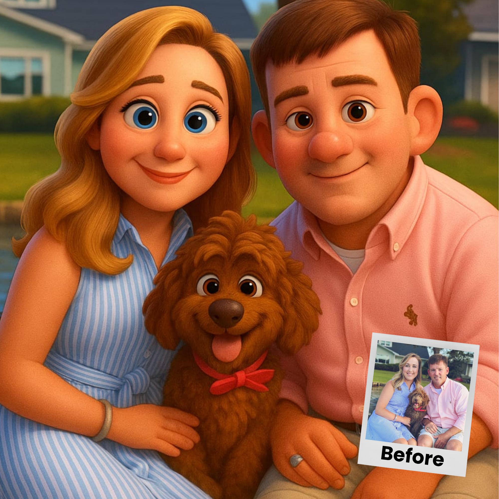 Customizable Cartoon Portrait  - Pet Portrait Custom reseña y precio