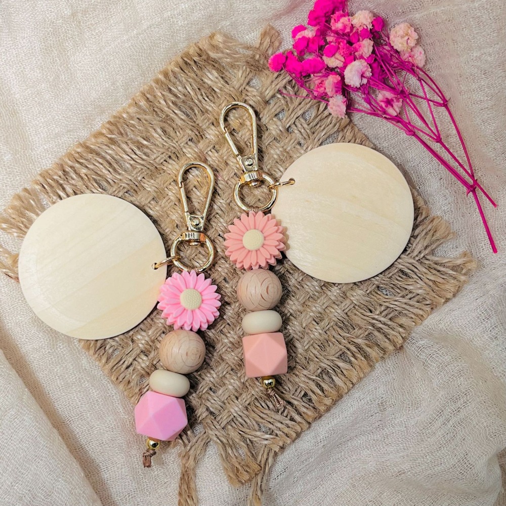 Creative Bamboo Pendant Keycha - Initial Ring Custom reseña y precio