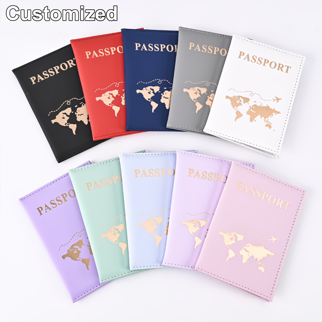 Custom Name World Map Passport - Personalized Name Box reseña y precio