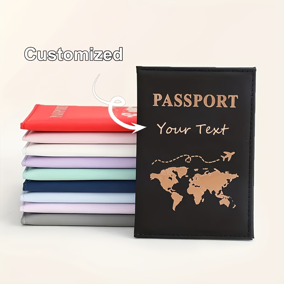 Custom Name World Map Passport - Personalized Name Box reseña y precio