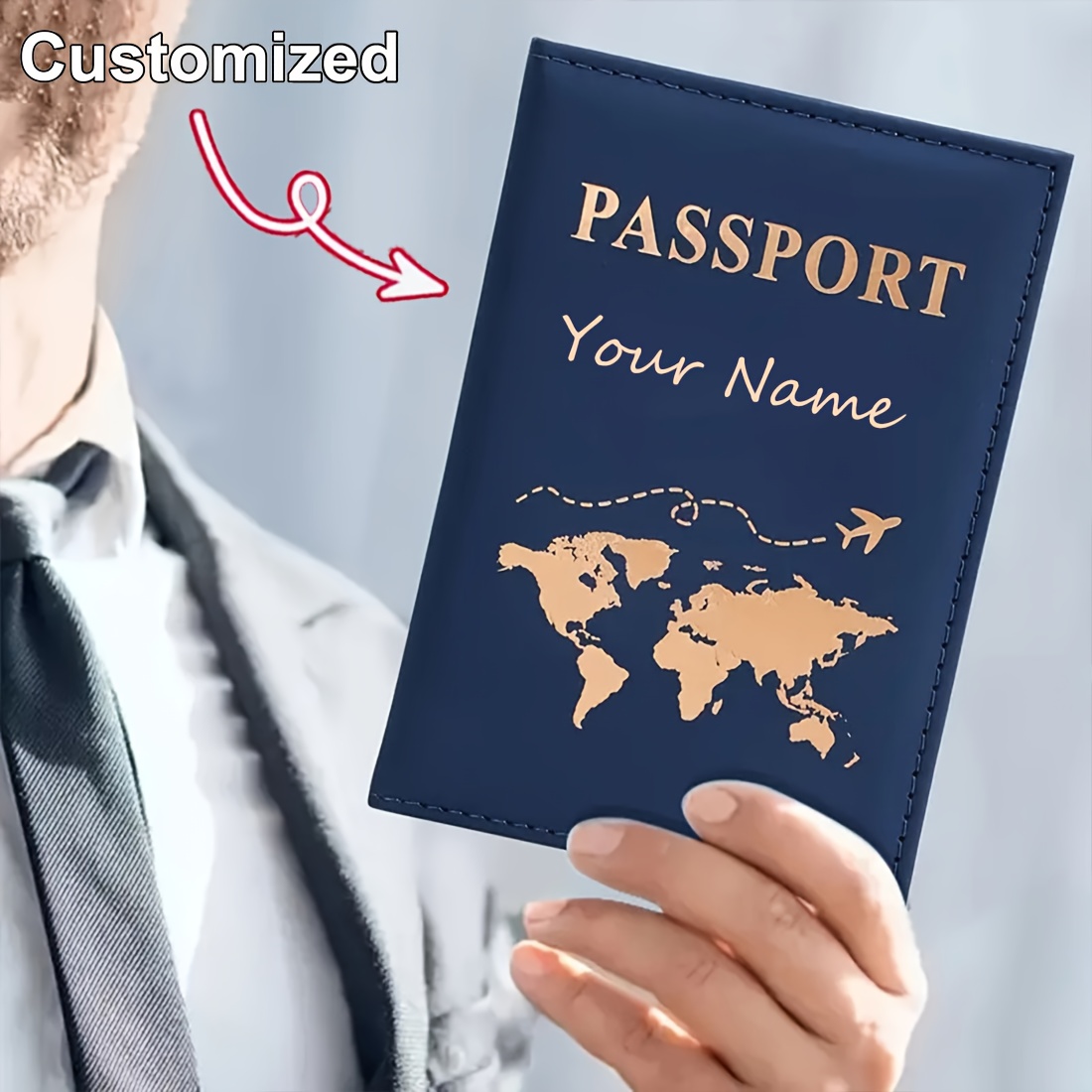 Custom Name World Map Passport - Personalized Name Box reseña y precio