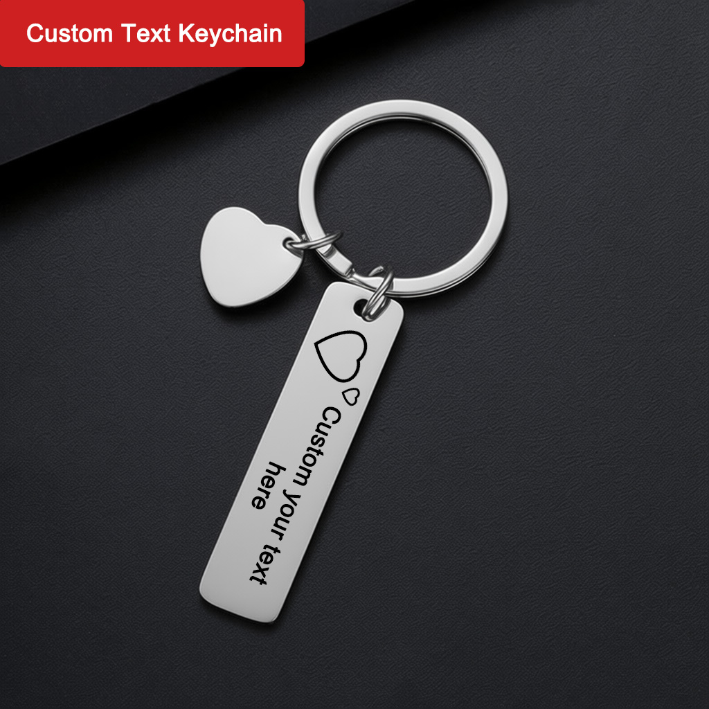 Custom Text Keychain Personali - Initial Ring Custom reseña y precio