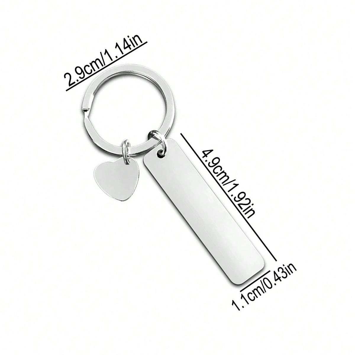 Custom Text Keychain Personali - Initial Ring Custom reseña y precio