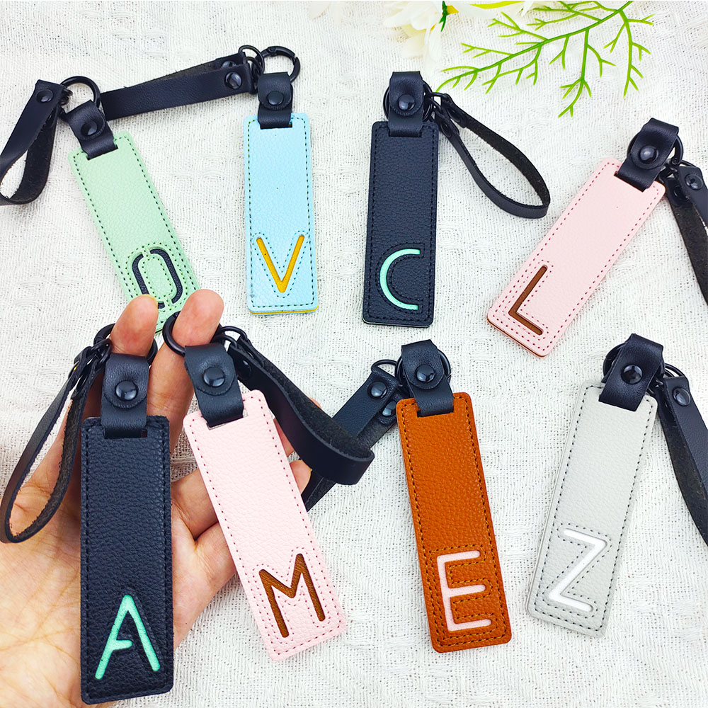 Classic Pu Leather Keychain A- - Monogram Keychain Leather reseña y precio