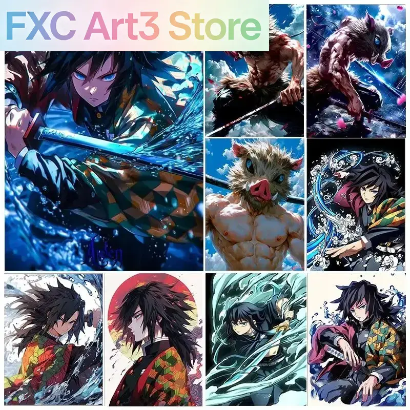 Frameless,1PCS Demon Slayer Fu - Photo Mosaic Print reseña y precio
