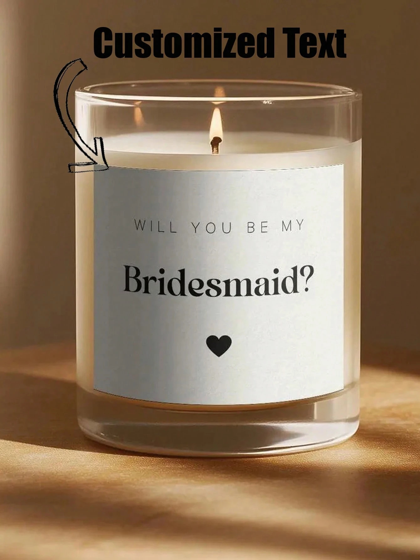 Custom Candle Label Will You B - Personalised Candle Label reseña y precio