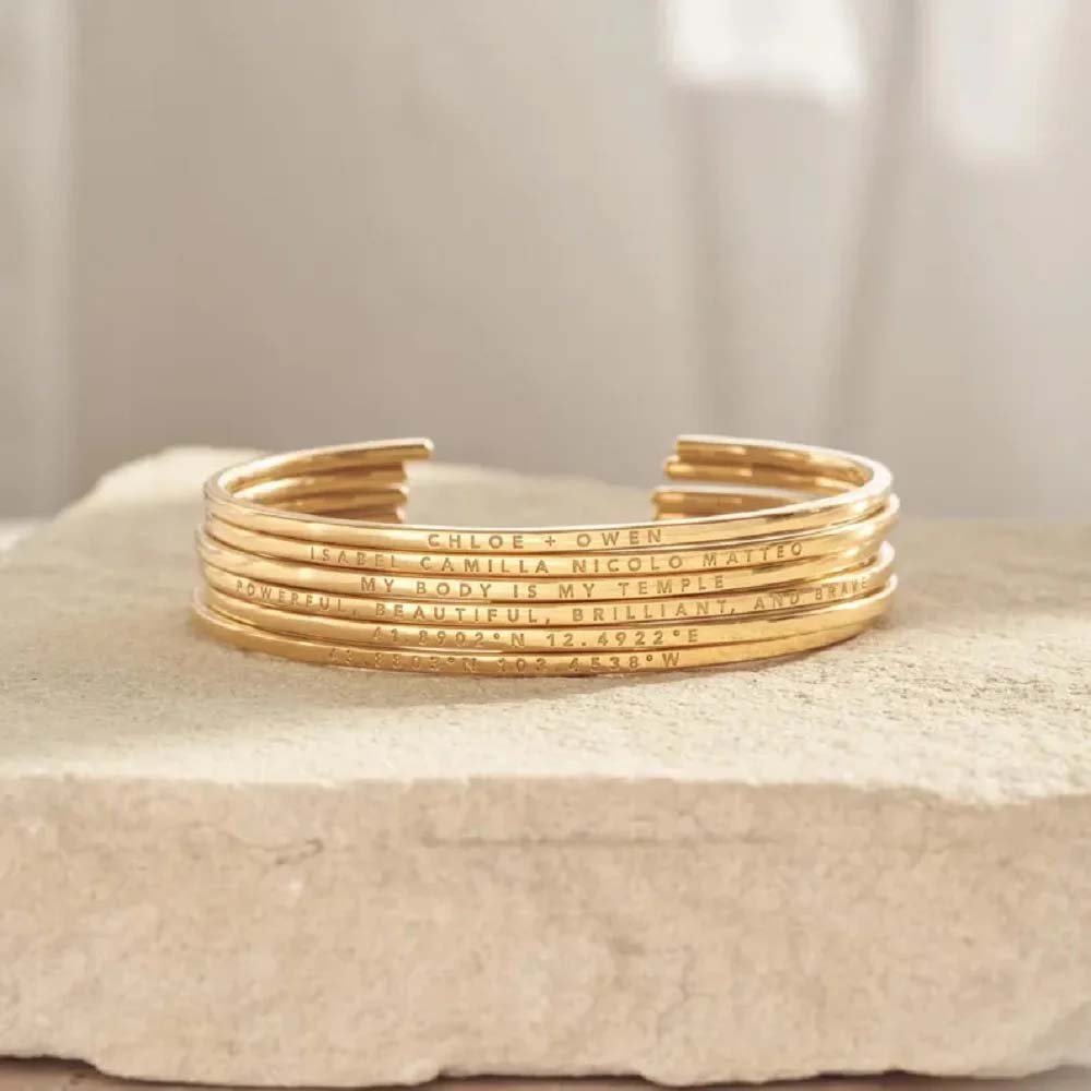 Couple Engrave Name Text Custo - Coordinates Bracelet reseña y precio