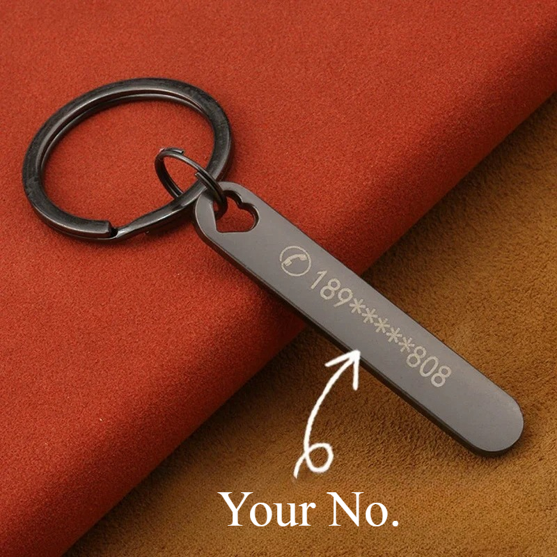 Custom Keychain with Free Engr - Initial Ring Custom reseña y precio