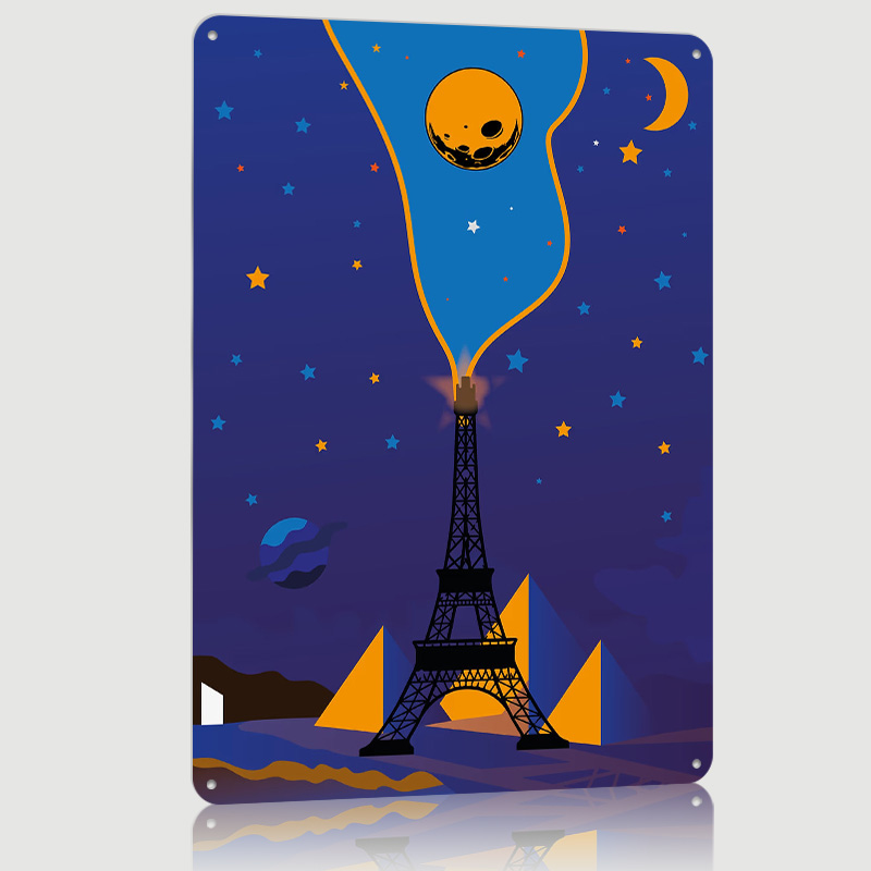 Eiffel Tower Night Sky Poster  - Custom Night Sky reseña y precio