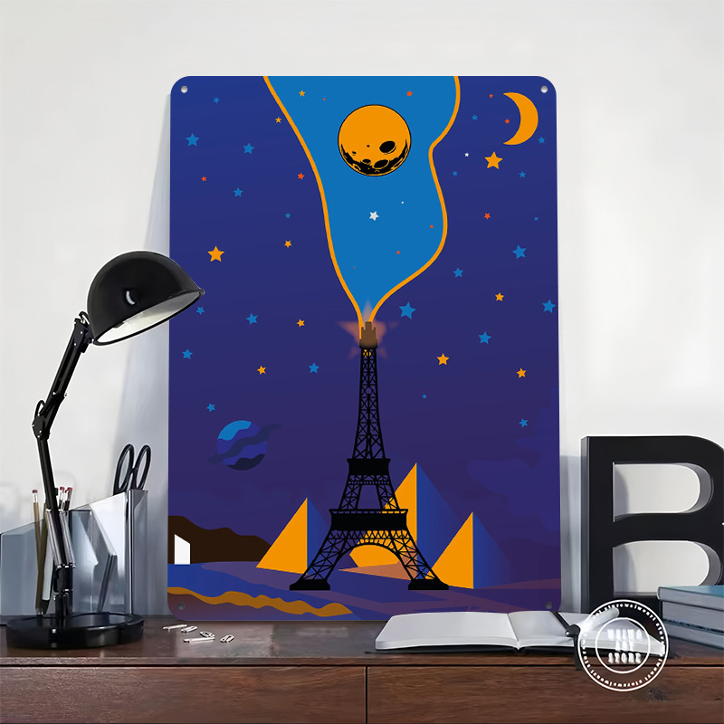 Eiffel Tower Night Sky Poster  - Custom Night Sky reseña y precio