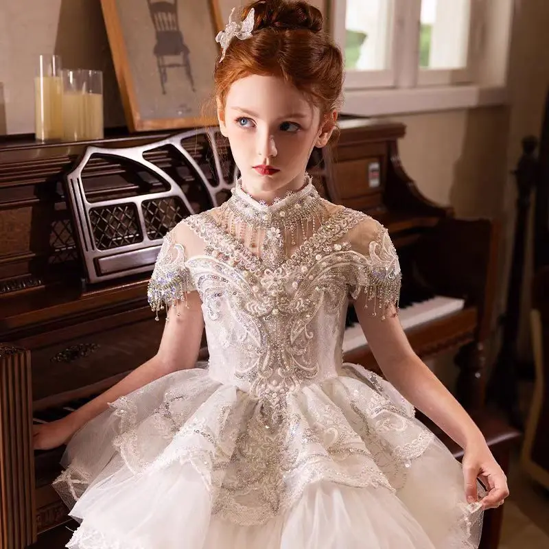 Custom Flower Girl Dress Weddi - Birth Flower Necklace reseña y precio
