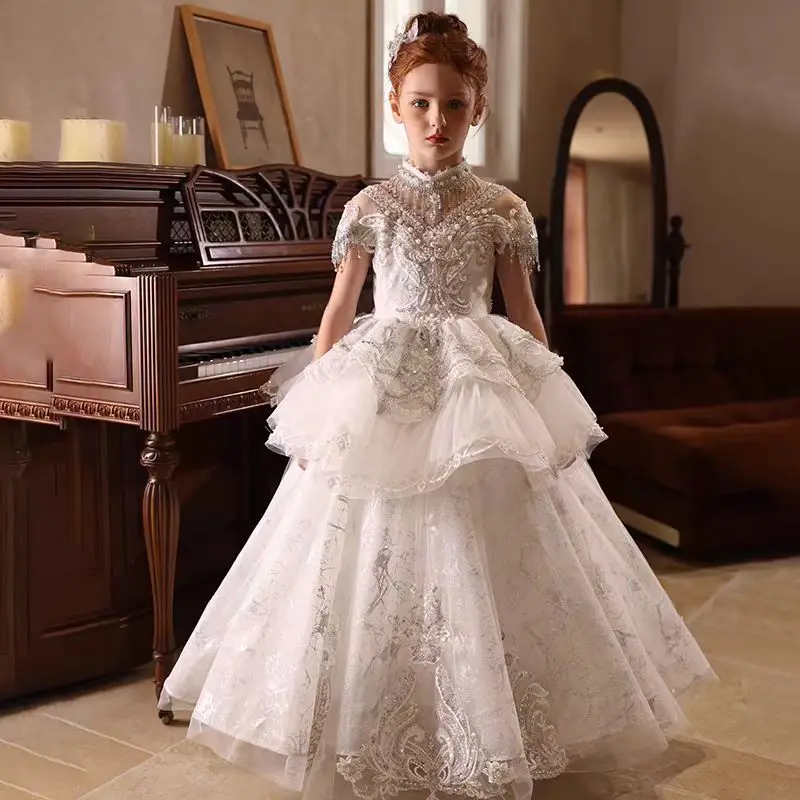 Custom Flower Girl Dress Weddi - Birth Flower Necklace reseña y precio