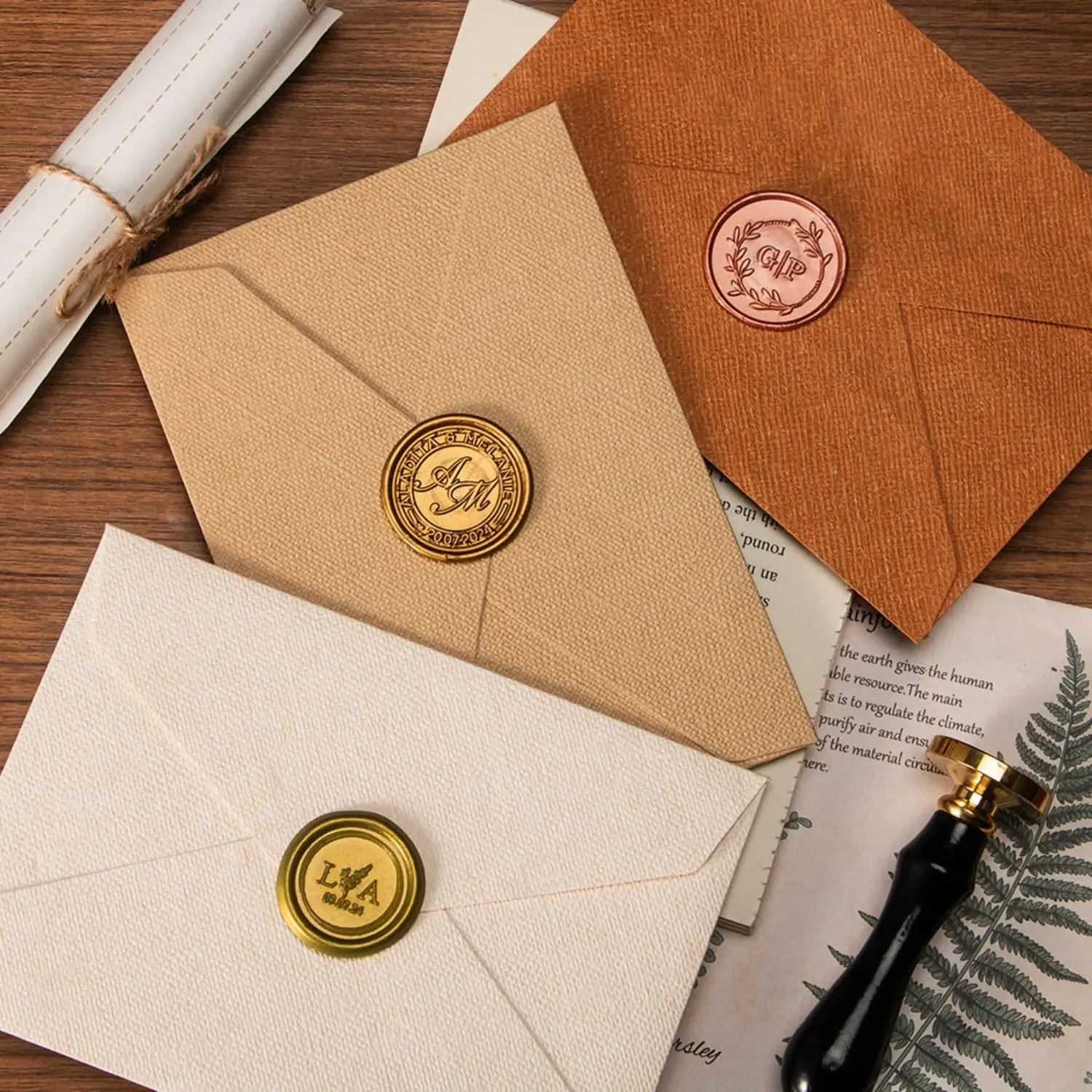 Custom Wax Seal Stamp Kit Doub - Wax Seal Letter Kit reseña y precio