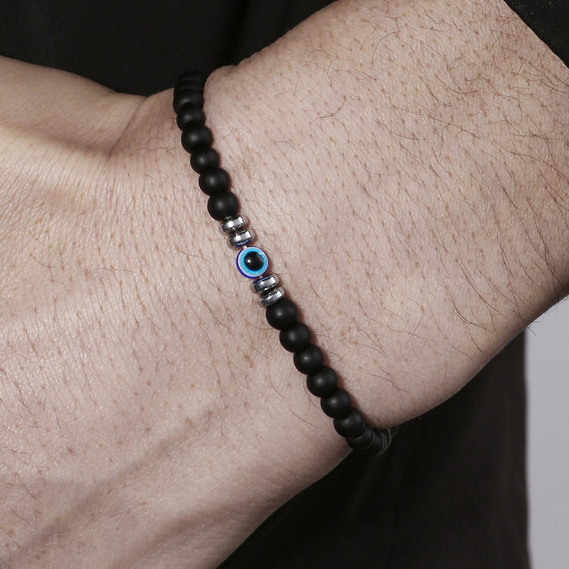Trendy 4mm Obsidian Hematite N - Coordinates Bracelet reseña y precio