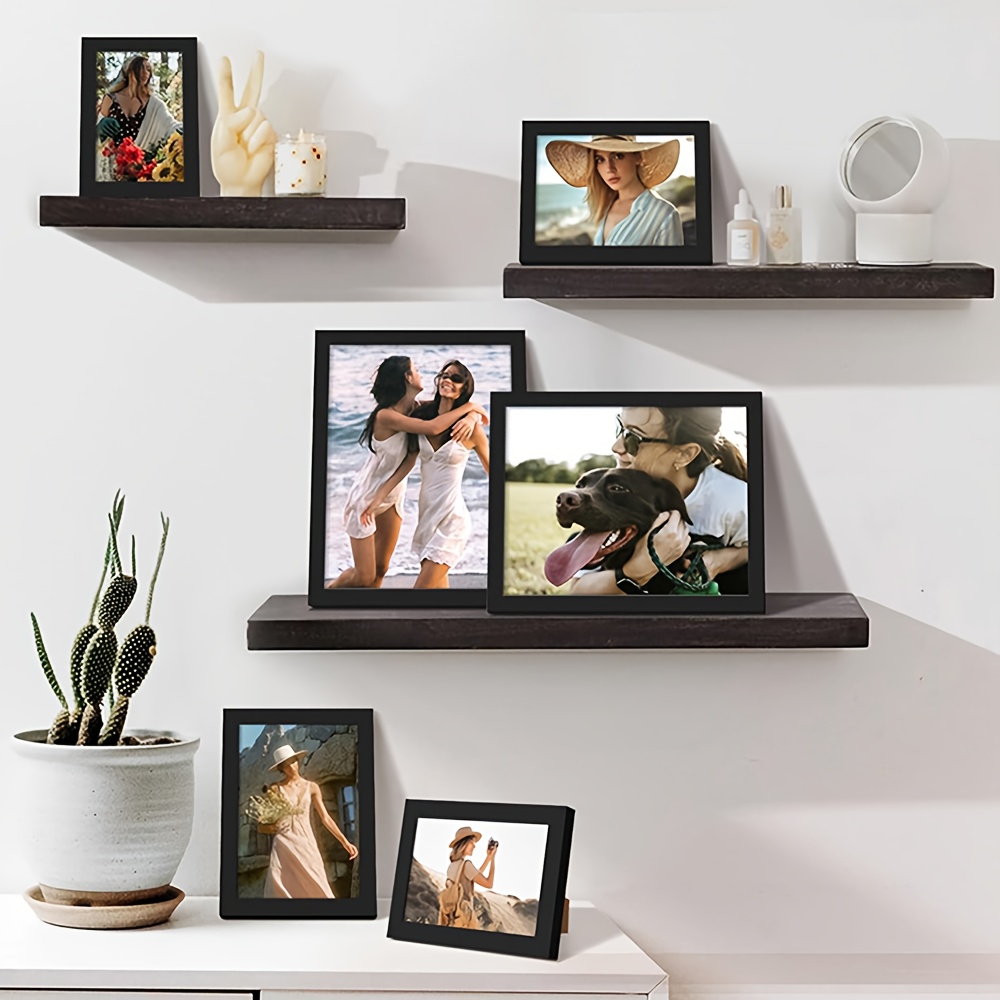 5-Piece Set A4 Black Wooden Ph - Engraved Wood Frame reseña y precio