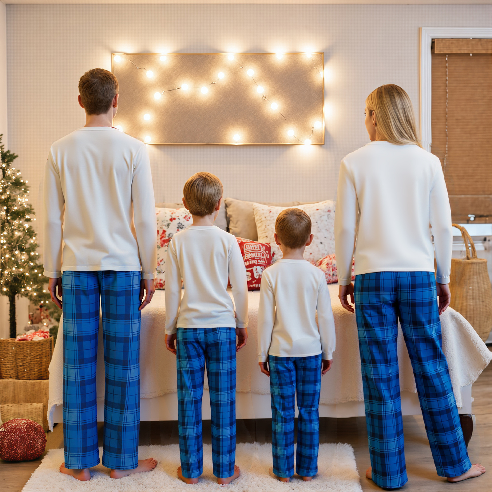 Family Matching Christmas Paja - Family Tree Print reseña y precio
