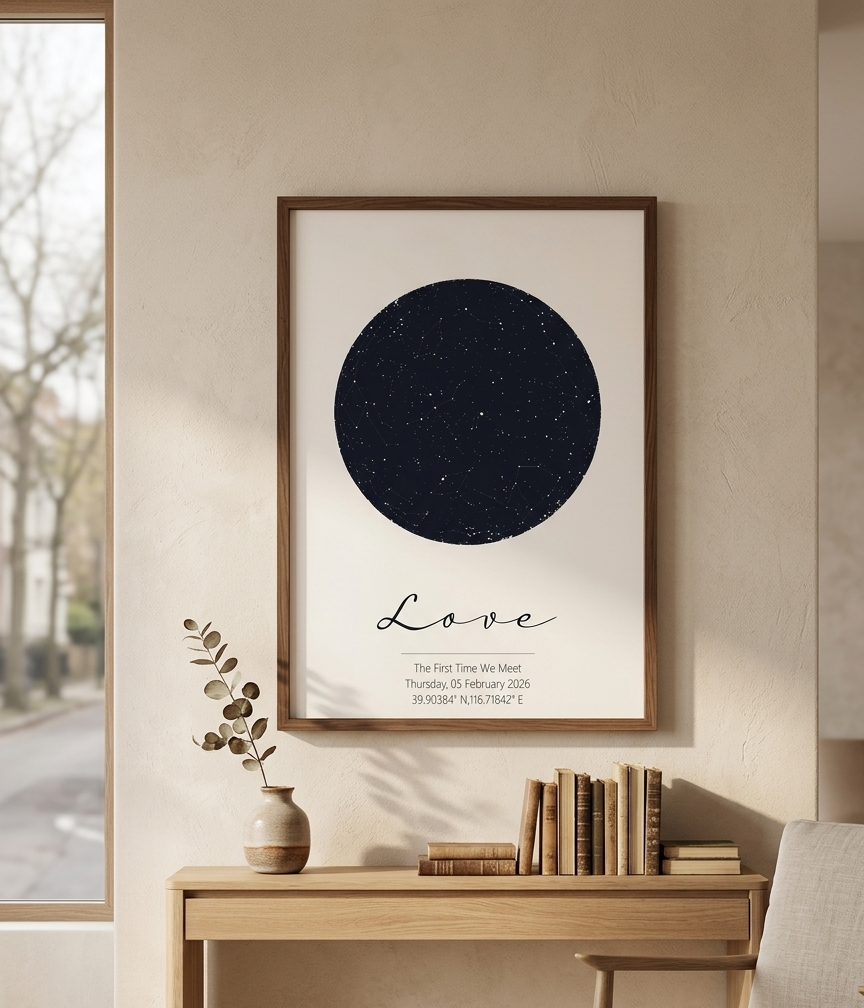 Personalized Star Map Print Cu - Custom Star Map reseña y precio