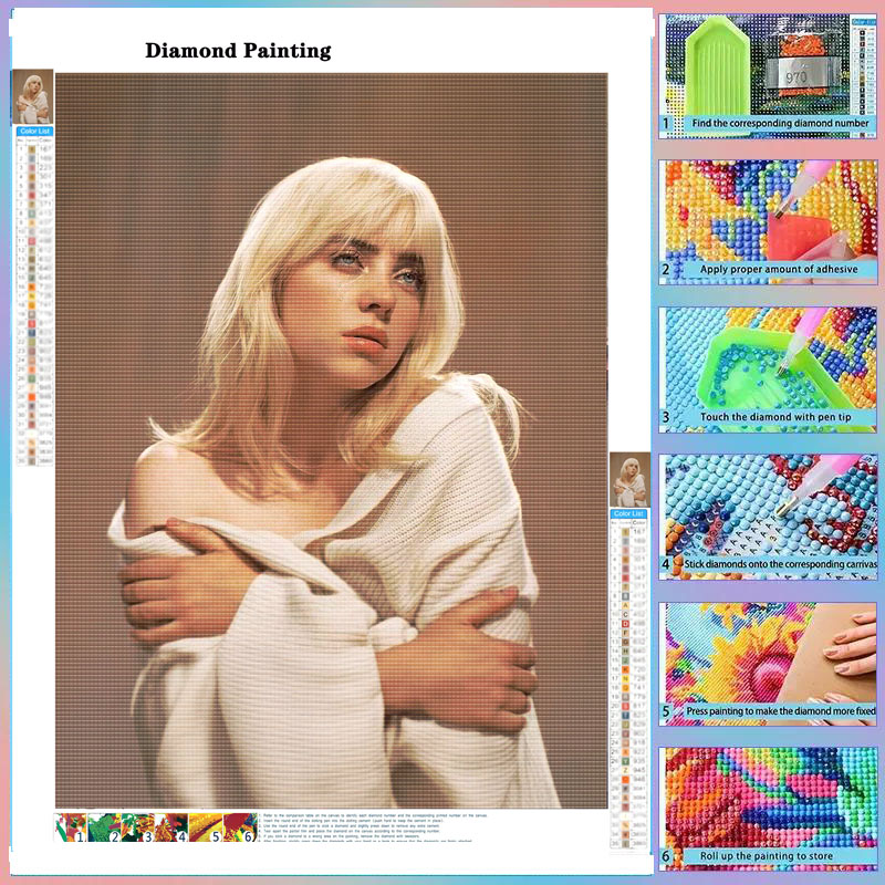 Diy Full Drill B-Billie Diamon - Photo Mosaic Print reseña y precio