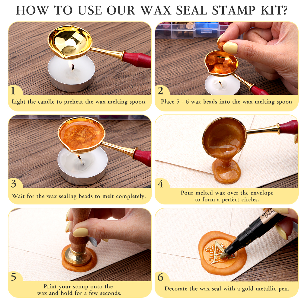 Alphabet Wax Seal Stamp Set -  - Wax Seal Letter Kit reseña y precio