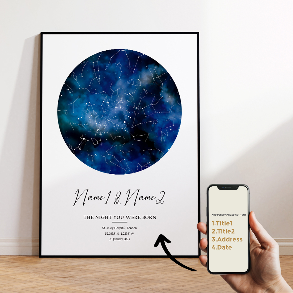 Modern Custom Personalized Nig - Custom Night Sky reseña y precio