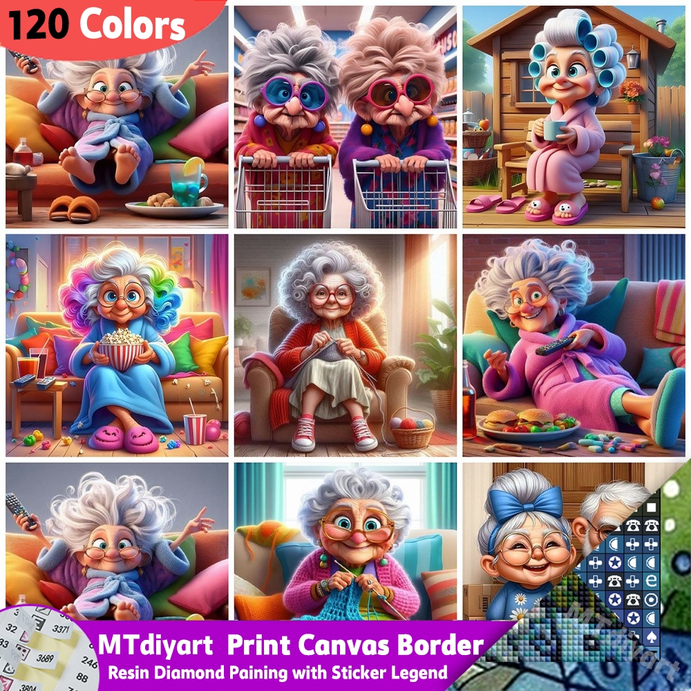Old Lady Resin 120 Colors Diam - Photo Mosaic Print reseña y precio