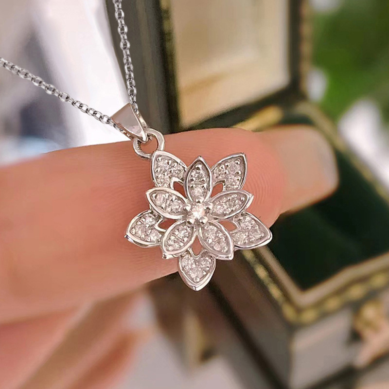 925 Sterling Silver Flower Nec - Birth Flower Necklace reseña y precio