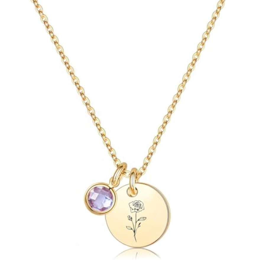 Birth Flower Necklaces for Wom - Birth Flower Necklace reseña y precio
