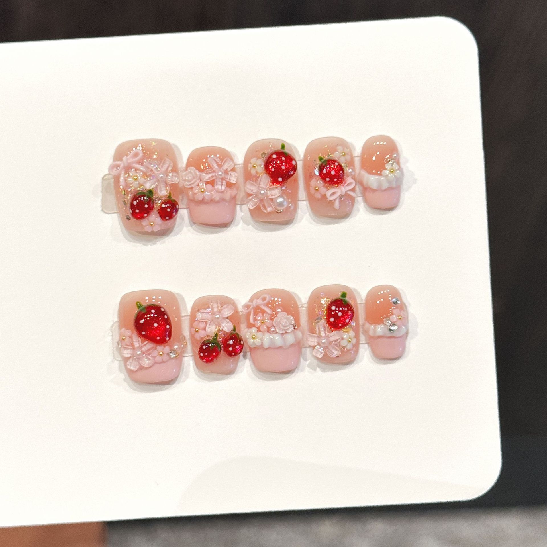 10pcs Cute Red Strawberry Pres - Pressed Flower Art reseña y precio