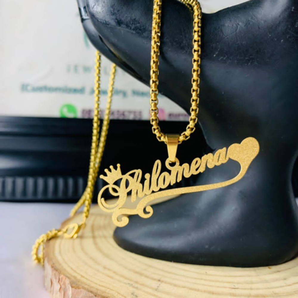 Custom Frosted Name Necklace f - Name Necklace Custom reseña y precio