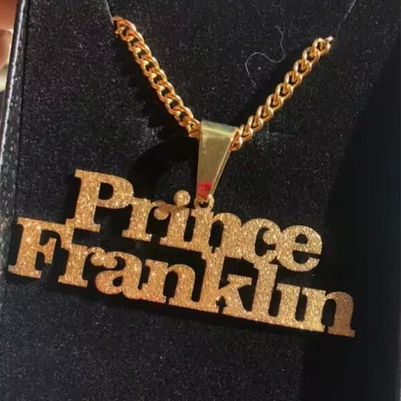 Custom Frosted Name Necklace f - Name Necklace Custom reseña y precio