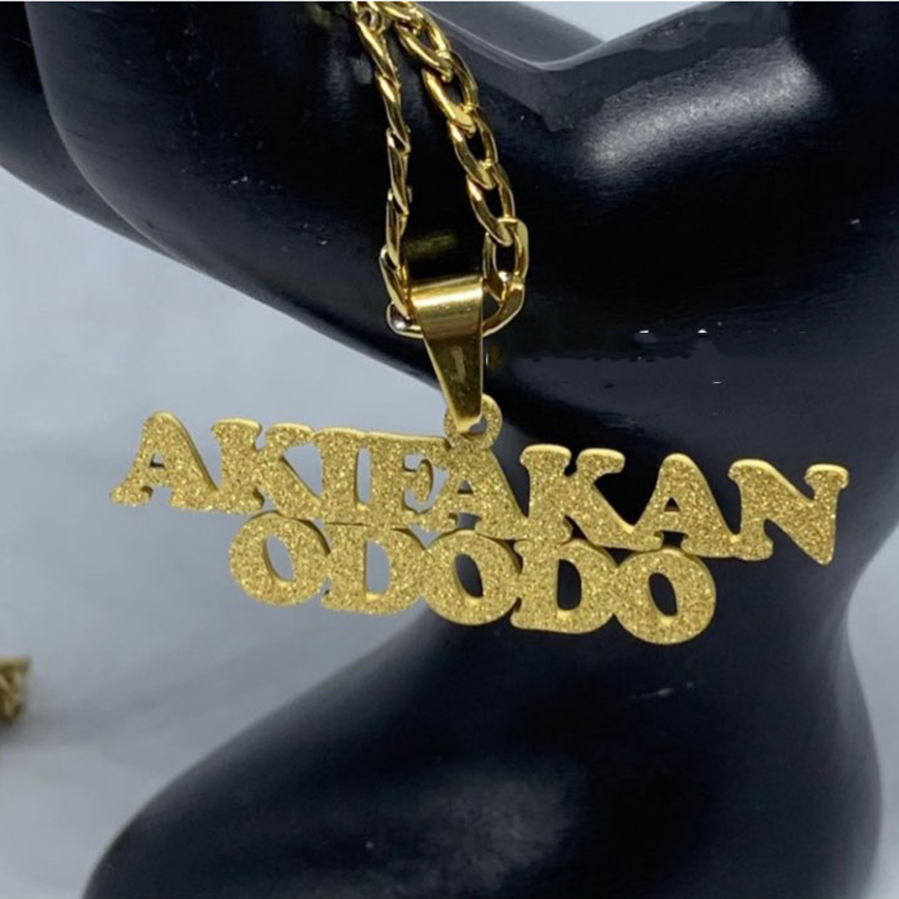 Custom Frosted Name Necklace f - Name Necklace Custom reseña y precio