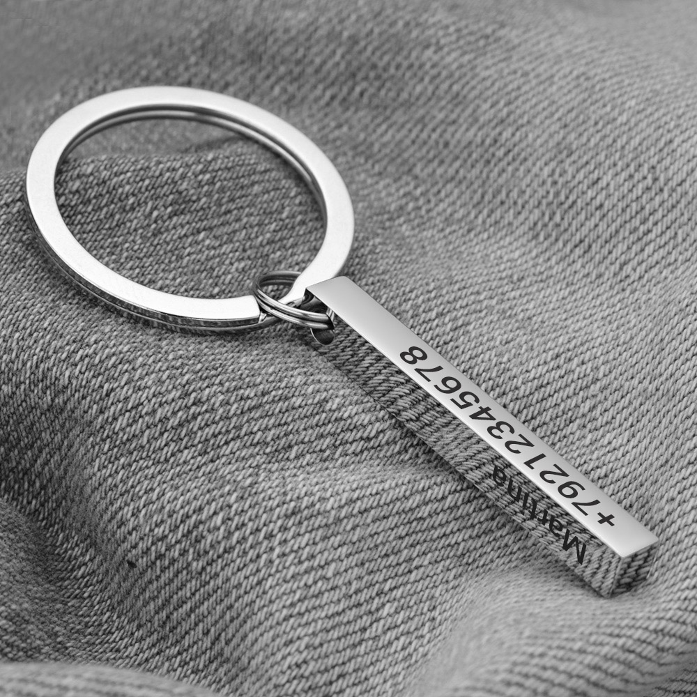 Personalize Keychains 3D Bar S - Initial Ring Custom reseña y precio