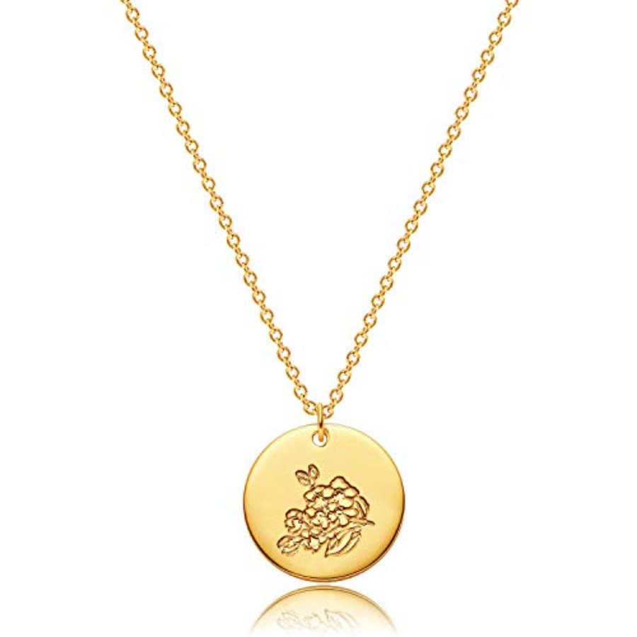 Birth Flower Necklace 18k Gold - Birth Flower Necklace reseña y precio