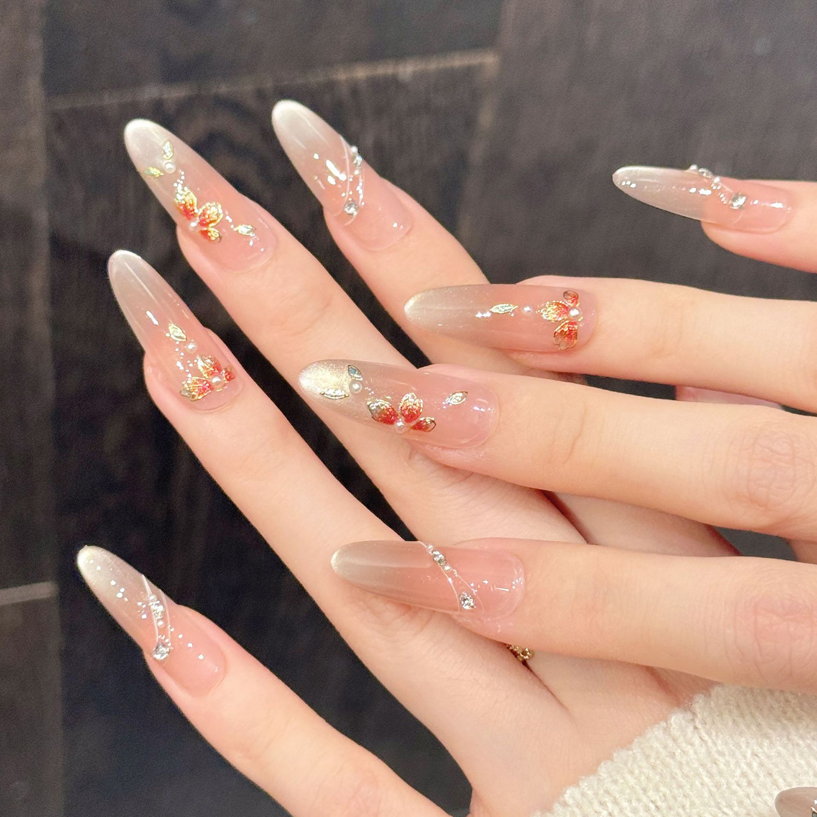 10pcs Handmade Fake Nails Pres - Pressed Flower Art reseña y precio