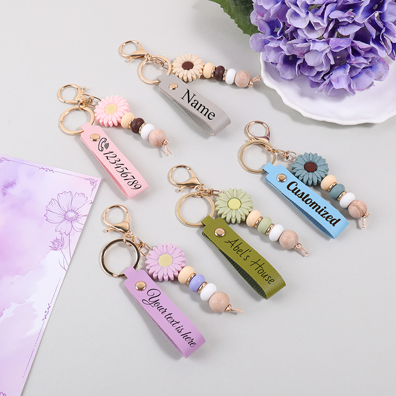 Daisy Pendant Custom Text Keyc - Initial Ring Custom reseña y precio